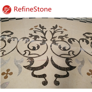 Unique Art Mixed Marble Water Jet With High Quality