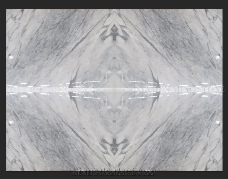 Calacatta Oro New White Marble Bookmatched Wall Background Tile Slab