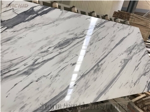 Calacatta Artificial Marble Slabs,Arabescato Engineered Stone Tiles
