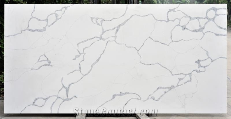 Calacatta Artificial Stone Slabs,Carrara Engineered Paving Tiles