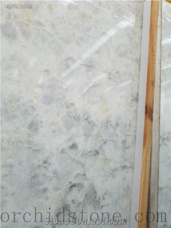 Crystal Snow White Onyx Backlit Wall Cladding Tiles,Jumbo Slabs Floor