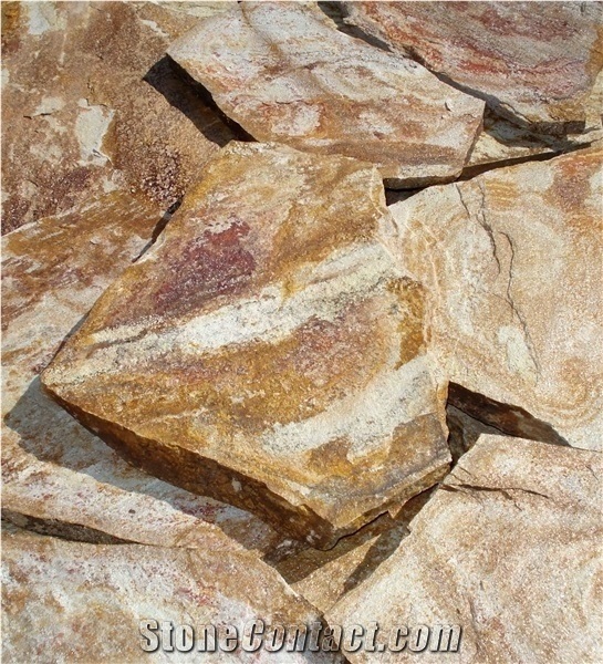 Multicolor Bulgarian Gold Gneiss Tiles