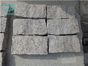 G601 Granite Cube Stone, Light Grey Granite Cobble Stone for Paving