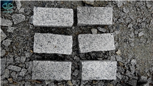 G601 Granite Cube Stone, Light Grey Granite Cobble Stone for Paving