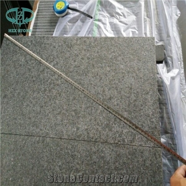 G684 Black Basalt Flamed Tiles, Chinese Cheap Stone