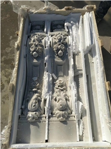 Sculptured Marble Stone Fireplace Modern Style White Marble Fireplace
