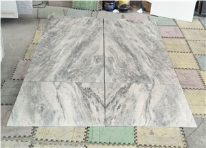 China White Grey Spring Land Marble Floor Wall Tiles Book Match Hotel