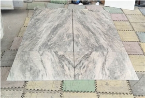 China White Grey Spring Land Marble Floor Wall Tiles Book Match Hotel