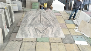 China White Grey Spring Land Marble Floor Wall Tiles Book Match Hotel