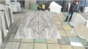 China White Grey Spring Land Marble Floor Wall Tiles Book Match Hotel