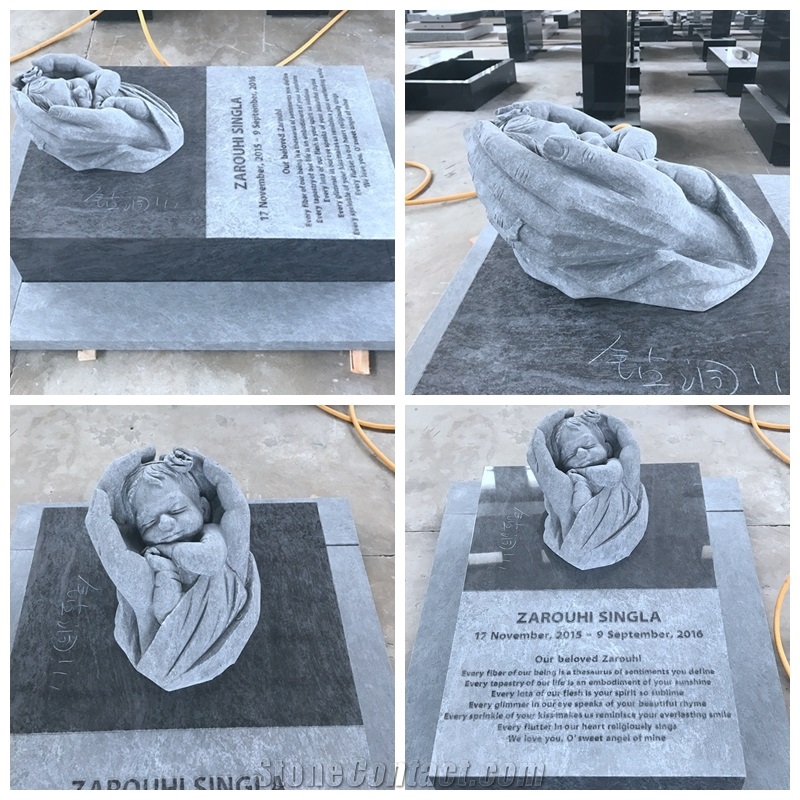 Granit Baby Designtombstone, Monument,Headstone , Hand Carved