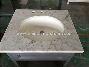 Bianco Carrara Marble Bathroom Vanity Tops 22 X24