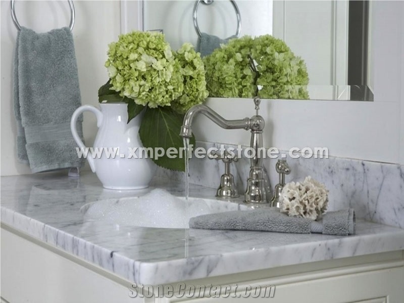 Bianco Carrara Marble Countertop,Statuary White for Bath Top
