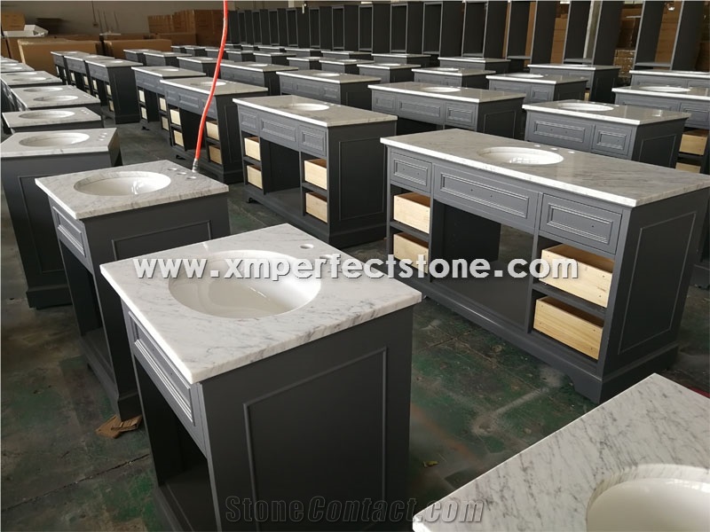 Bianco Carrara Marble Countertop,Statuary White for Bath Top