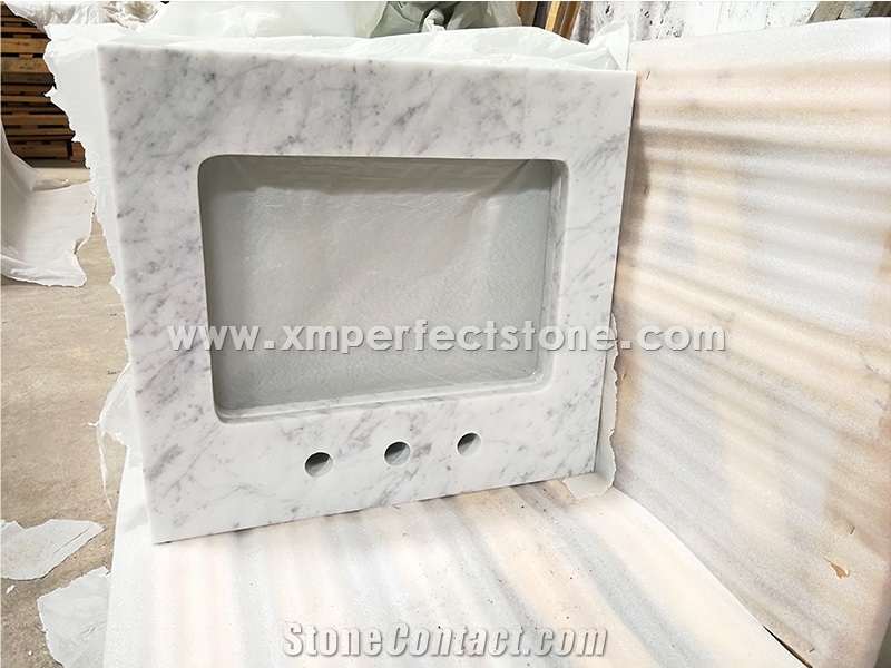 Bianco Carrara Marble Countertop,Statuary White for Bath Top