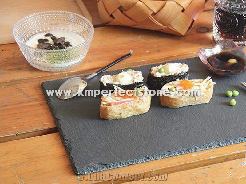 Cheap Black Slate Plates, Grey Slate Tableware, Slate Cheese Board