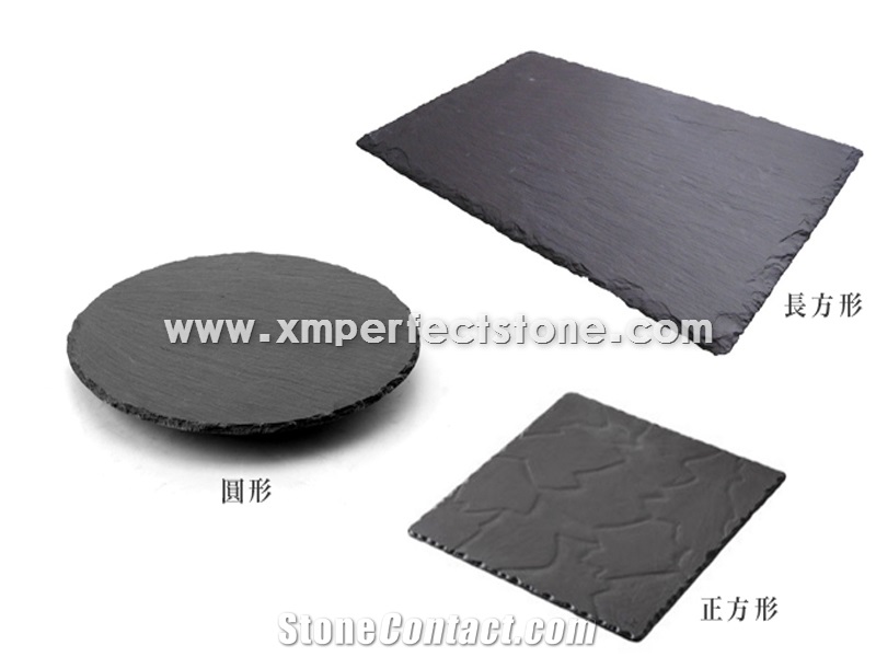 Factory Direct Wholesale 30x20cm Natural Edge Slate Plates