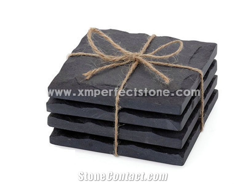 Wholesale Rectangle Black Slate Plate Stone Plate/Slate Cheese Board