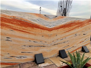Coral Orange Marble Slabs