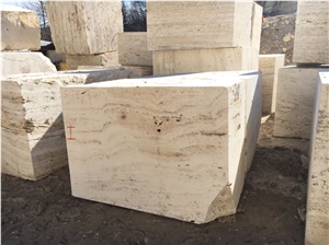 White Travertine Blocks