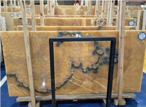 Agate Orange Onyx Polished Yellow Pink Color Slabs&Tiles Orange Onyx
