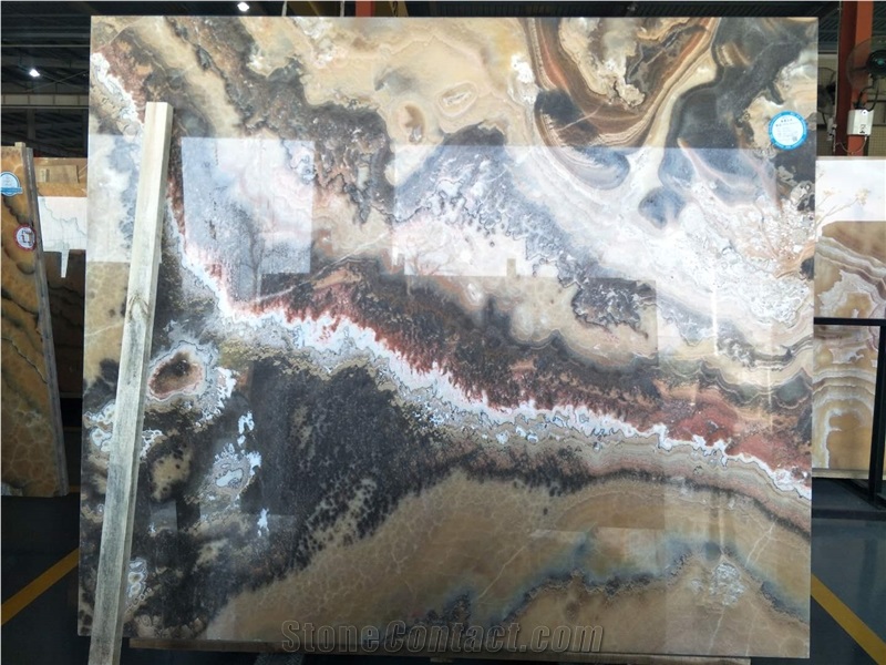 Red Dragon Onyx Slabs Tiles/China Multicolor Onyx/Onyx Wall Covering