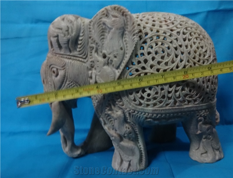 Hand Carved Soapstone Elephant