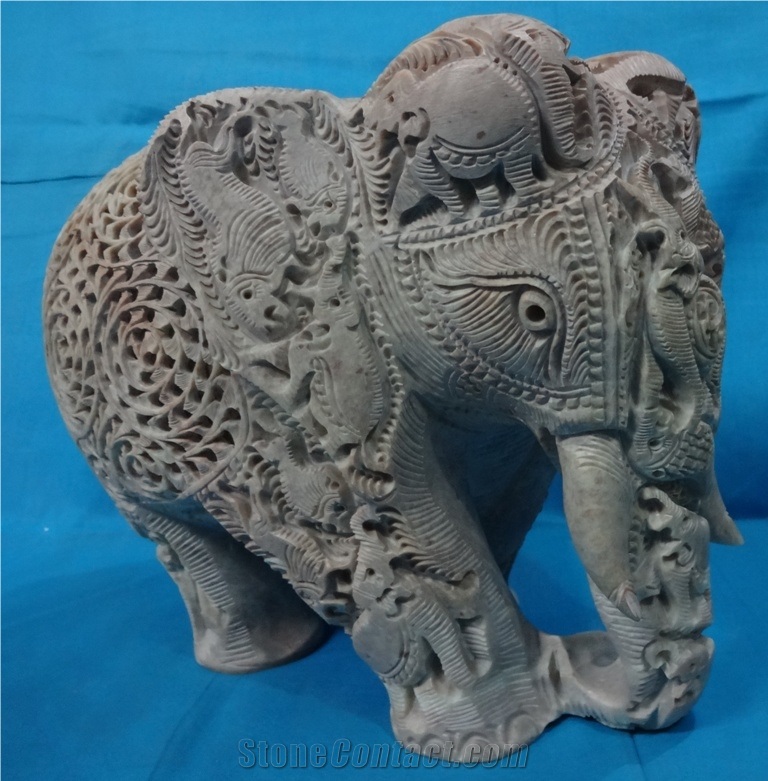 Hand Carved Soapstone Elephant