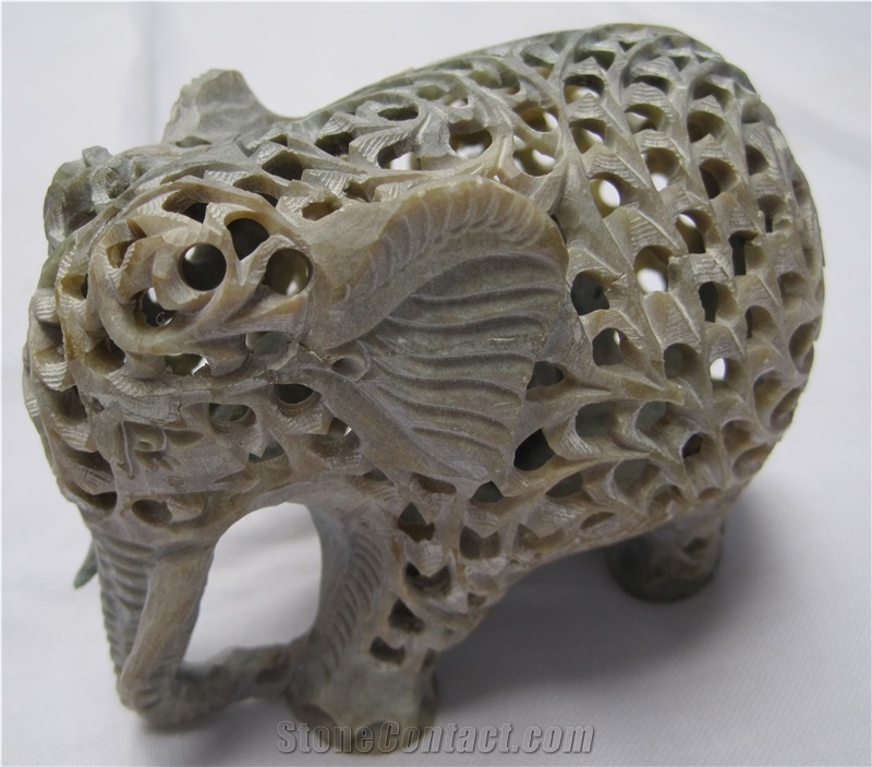 Hand Carved Soapstone Elephant