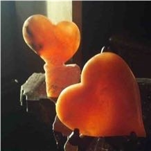 Translucent Alabaster Rough, United States Orange Alabaster