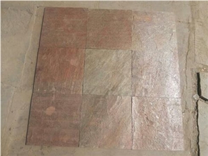 Copper Slate Tiles & Slabs, Brown Slate Floor Covering Tiles, Walling Tiles
