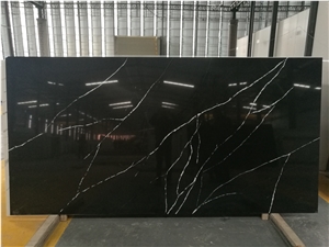Stylish Performance Of Marquina Collection Of Engineed Quartz Stone