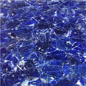 Luxury Blue Agate Stone Lapis Lazuli Gemstone Semiprecious Tile Slab