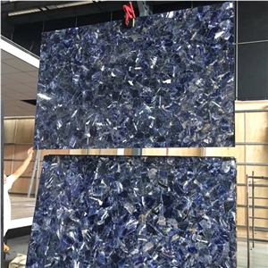 Luxury Blue Agate Stone Lapis Lazuli Gemstone Semiprecious Tile Slab