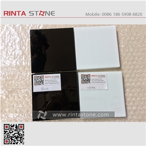 Nano Black Pure Absolute Man Made Fantasy Crystallized Glass Stone Slabs & Tiles