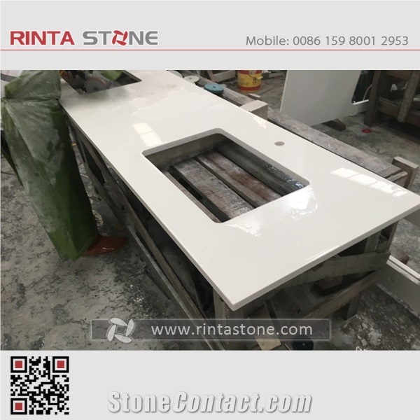 Quartz Artificial Man Made Stone Countertops Bath Top