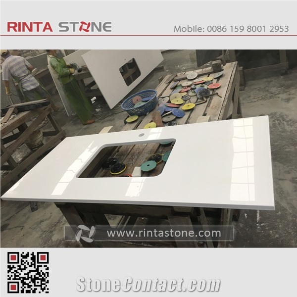Quartz Artificial Man Made Stone Countertops Bath Top