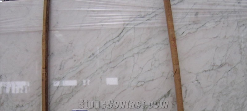 Athens Silk Cloudy White Grey Natural Marble Slabs