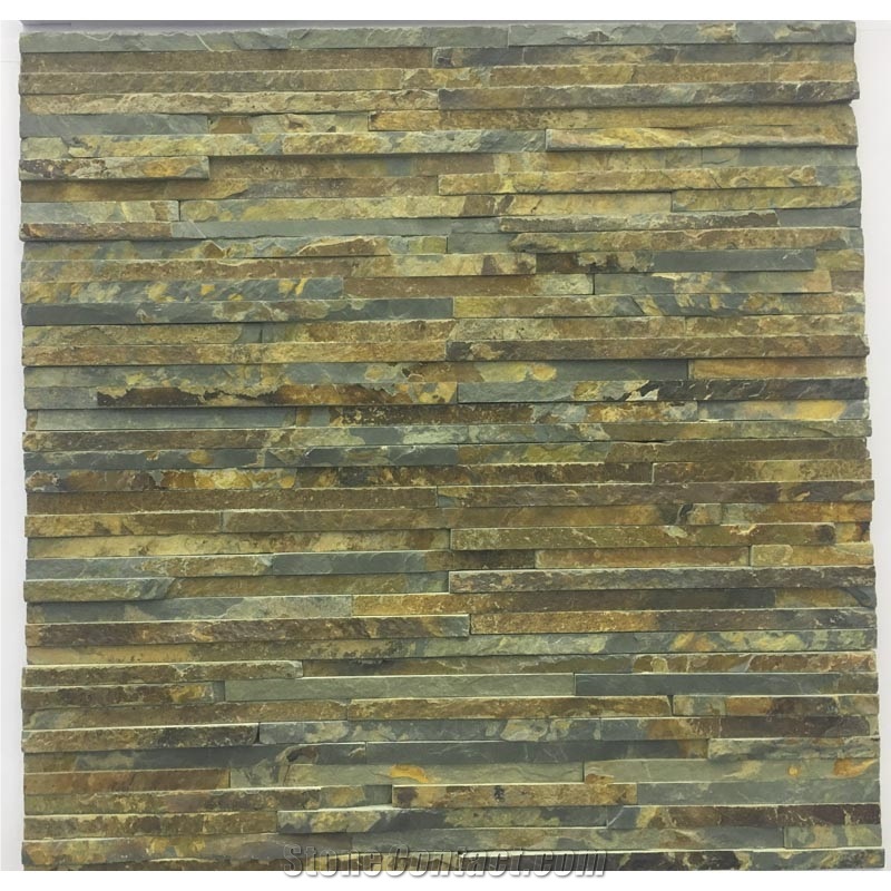 Erosion Resistance Slate Tile Wall Panel Decorative Culture Stone