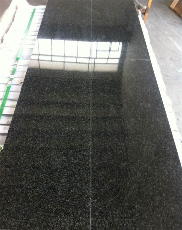 Nero Impala Stairs Design Slab Flooring Tile Absolute Black Granite