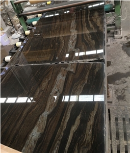 Polished Standard Size Dark Brown Granite Slab Polished Standard Size Dark Brown Granite Slab