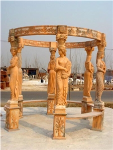 White Marble Pavilions Garden Gazebo Sculptured Gazebo Outdoor Gazebo