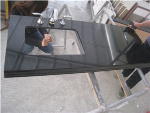 Black Galaxy Granite Polished Bath Top