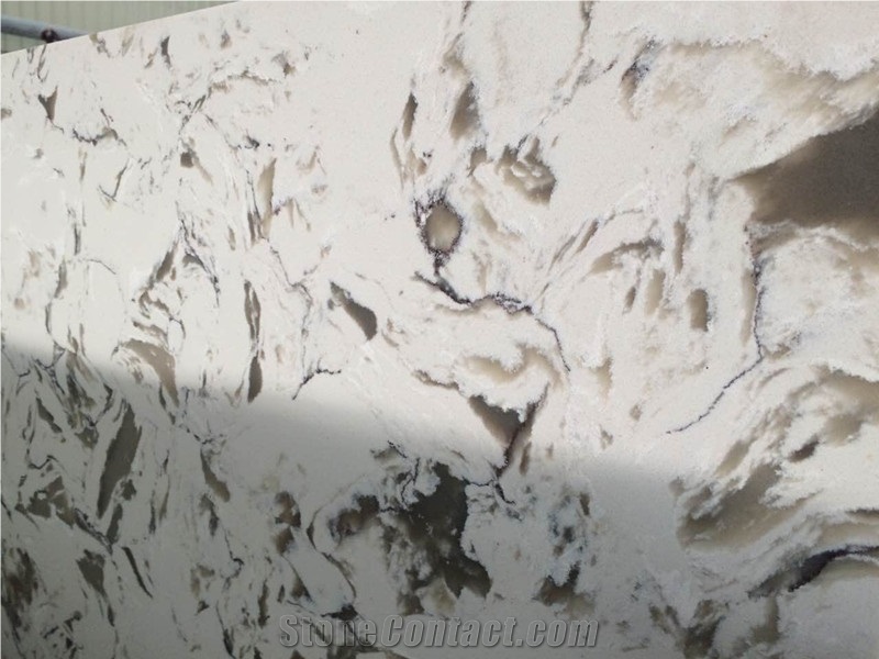 White Coffee V125-Slabs Quartz Tiles&Slabs Quartz Flooring&Walling