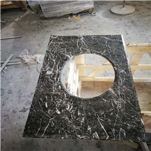 Carrara White Prefab Marble Bathroom Countertops