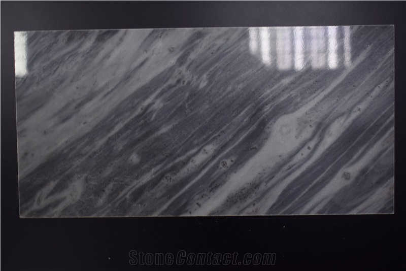 China Guangdong Polished Grey Marble Stone Slab