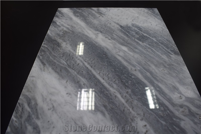 China Guangdong Polished Grey Marble Stone Slab