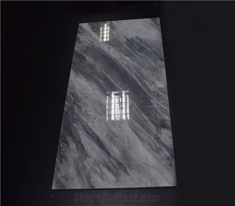 China Guangdong Polished Grey Marble Stone Slab