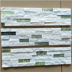 Wall Background Stacked Stone/Ledgestone Slate Green Culture Stone
