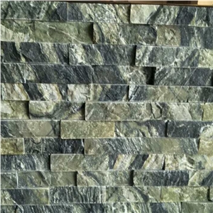 Wall Background Stacked Stone/Ledgestone Slate Green Culture Stone